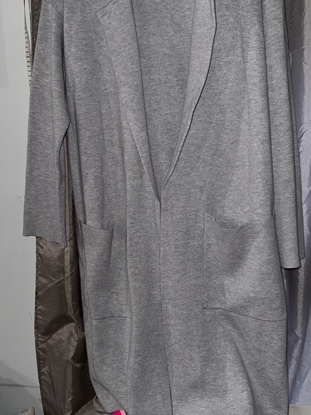 J. Crew Light Gray Open-Front Knit Blazer